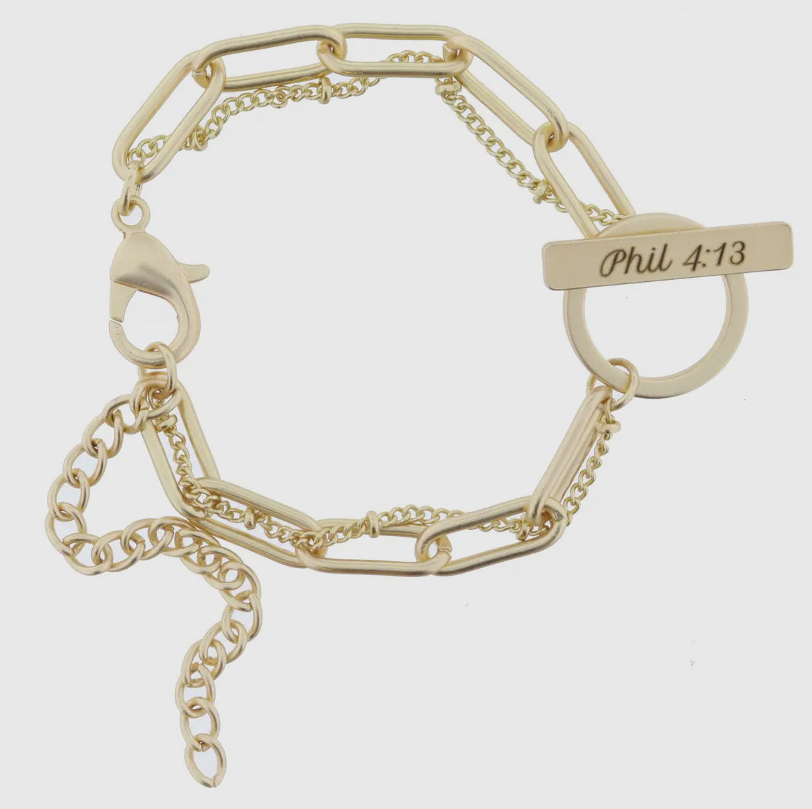 2 Strand Bible Verse Toggle Bracelet