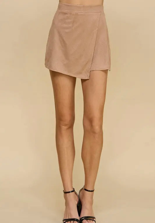 Suede Skort