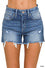 Frayed Cutoff Denim Shorts