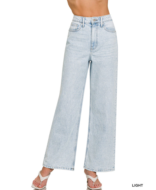 High Waist Wide Leg Denim