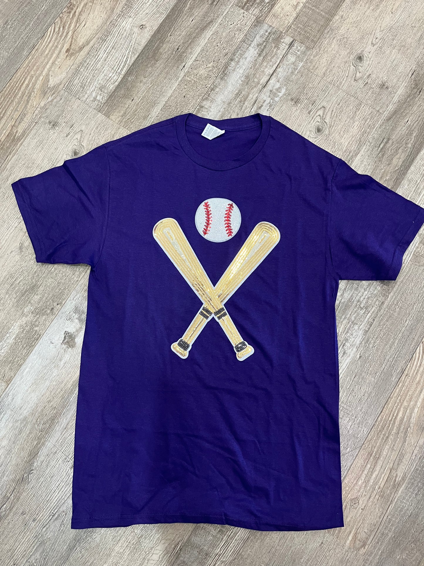 Play Ball Purple Sequin Tee