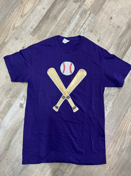 Play Ball Purple Sequin Tee
