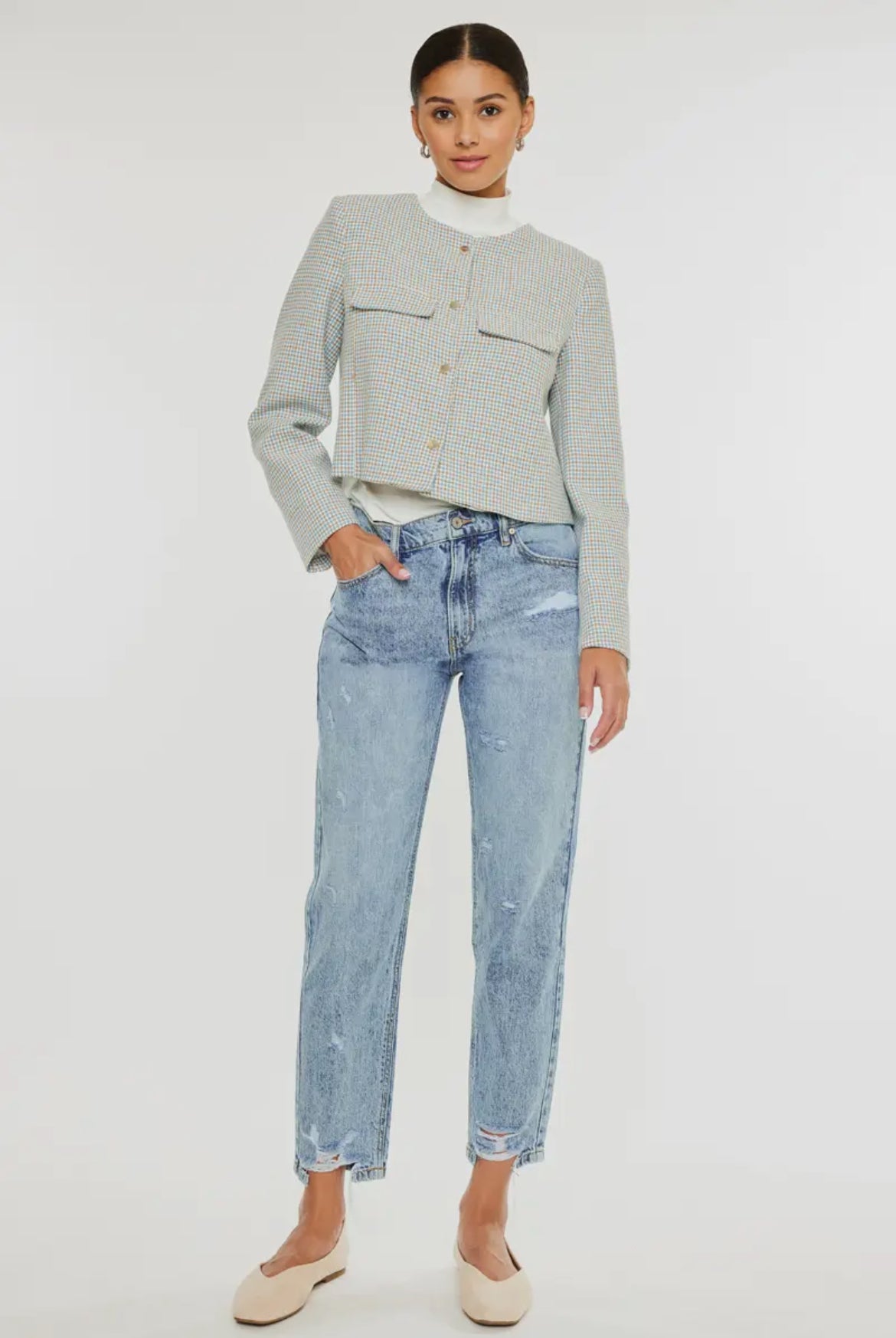 Kan Can Ankle Mom Jeans