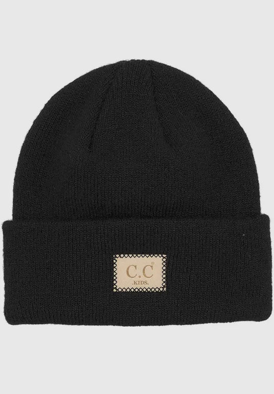 C.C. Kids Suede Patch Beanie