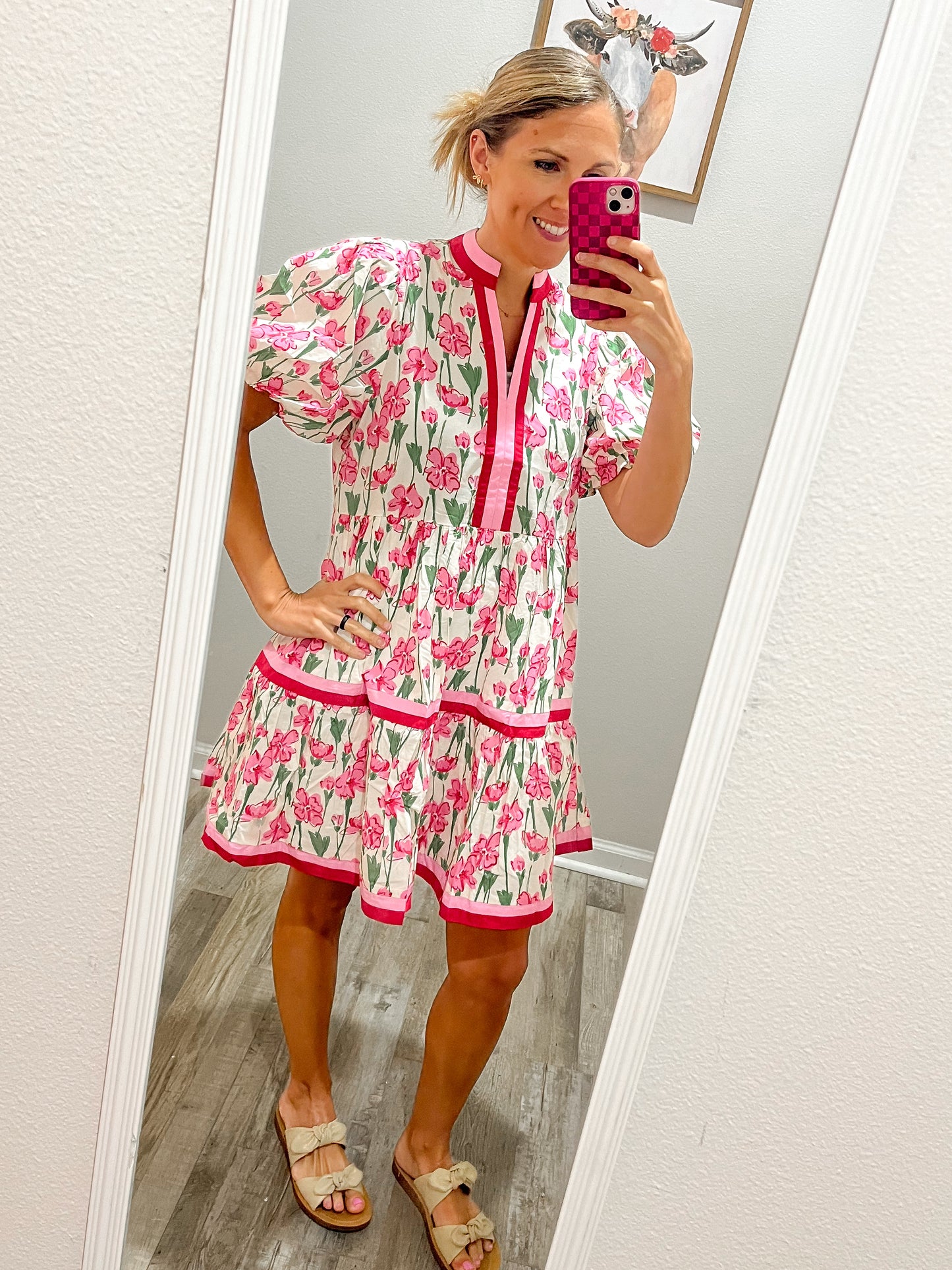 Entro Pink Floral Dress