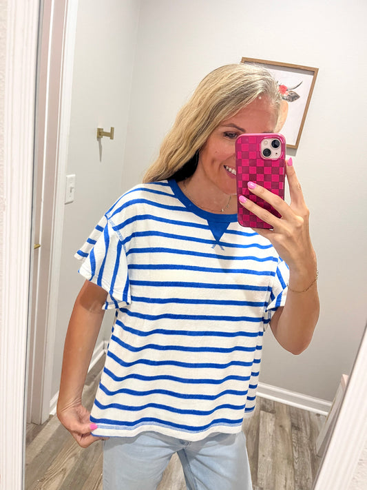 Terry Striped Top