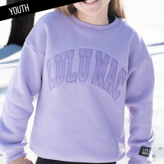 Youth Lulu Mac Purple Mono Sweatshirt