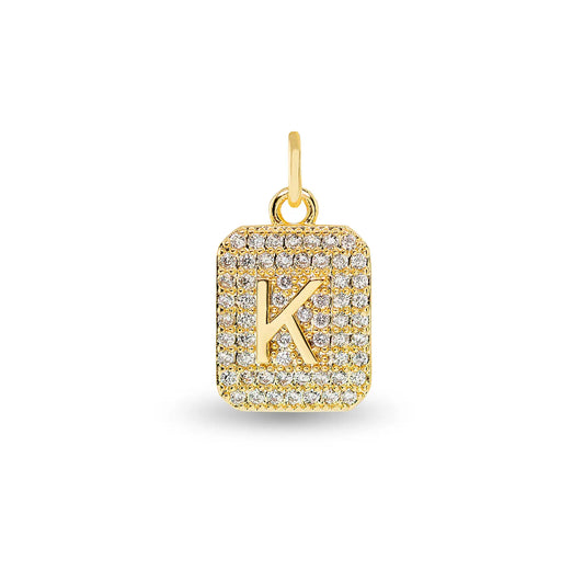 Gold Cz Initial Charms | Necklace & Bracelet Charms