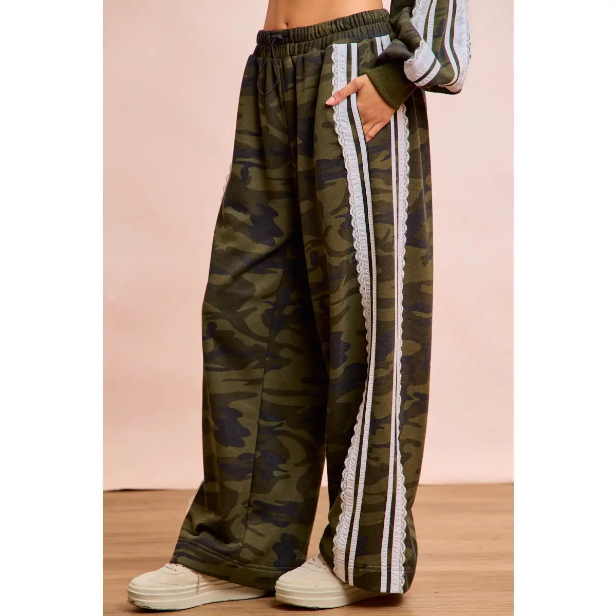 Camo French Terry Lace Sweatpants
