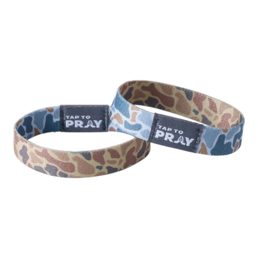 Tap To Pray® Wristband – River Rock Camo - Sahara and Copper L