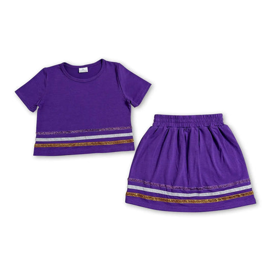 Sequin Stripe Skort Set