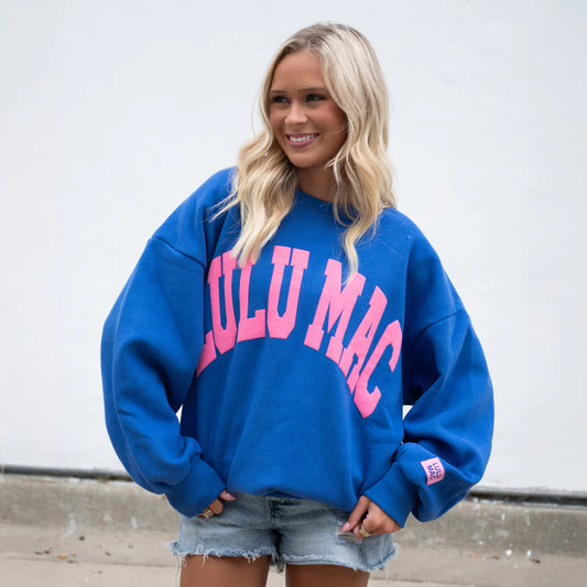 Lulu Mac Sweatshirt Royal/Pink